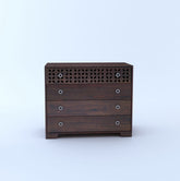 Monstro Solid Sheesham Wood Chest of Drawers (Walnut Finish)